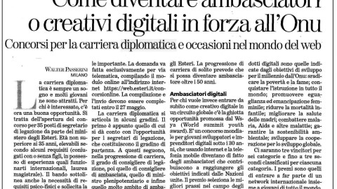 Come diventare ambasciatori o creativi digitali in forza all’Onu