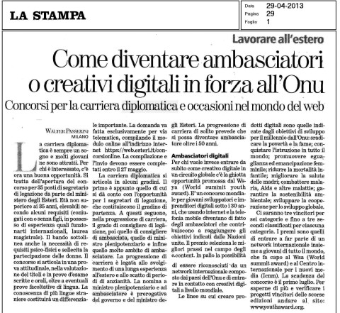 Come diventare ambasciatori o creativi digitali in forza all’Onu