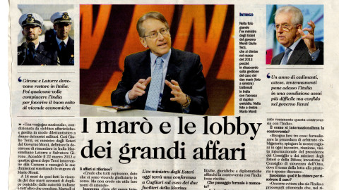 I marò e le lobby dei grandi affari